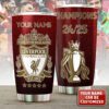 Personalized Liverpool FC Champion 2024/25 Premier League Tumbler Cup GCL1343
