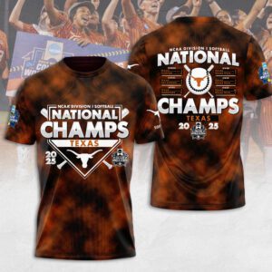 2025 NCAA Texas Longhorns Softball Women's College World Series Champions Unisex Performance T-Shirt FBH1029