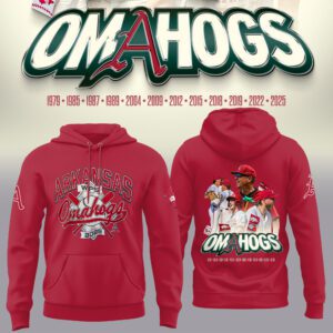 AR Omahogs Baseball 2025 College World Series Unisex Hoodie FBH1018