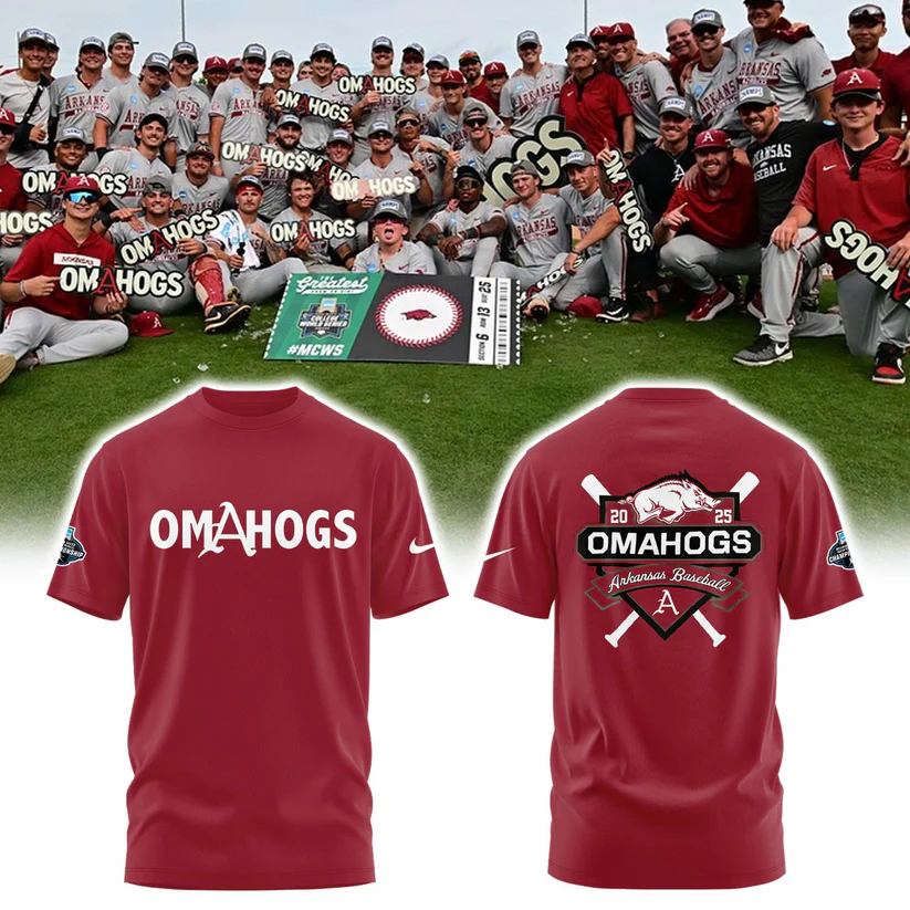 AR Omahogs Baseball 2025 College World Series Unisex Shirt FBH1013