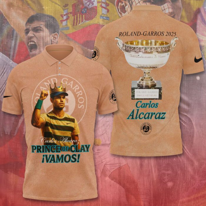 Carlos Alcaraz Champion Roland Garros 2025 Winner Unisex Performance Polo Shirt GNT6085