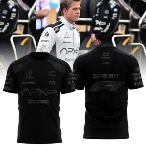 F1 The Movie - Brad Pitt 2025 APXGP Black In Black Shirt BPM1005