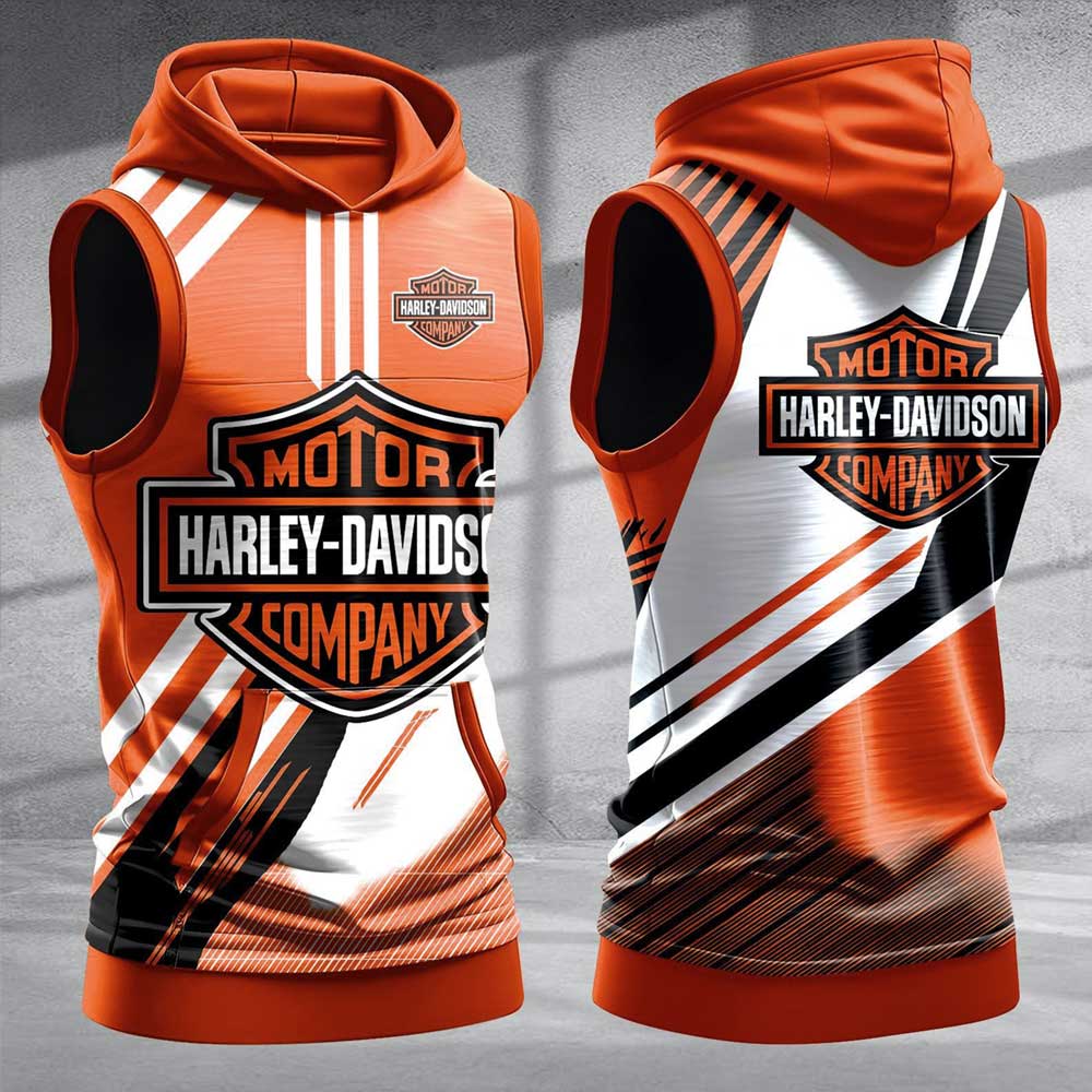 Harley-Davidson Men Workout Hoodie Tank Tops WHT1381 Harley-Davidson Men Workout Hoodie Tank Tops WHT1381