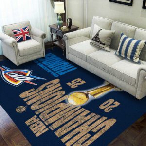 Oklahoma City Thunder NBA Final Champion 2025 Rectangular Rug BGN1019