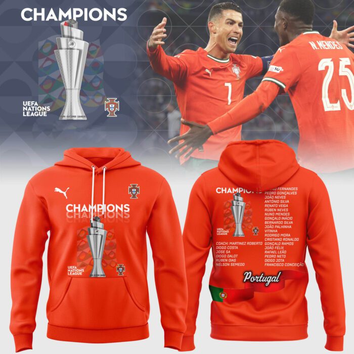 Portugal Champions UEFA Nations League 2025 Unisex Performance Hoodie Limited Edition FBH1008