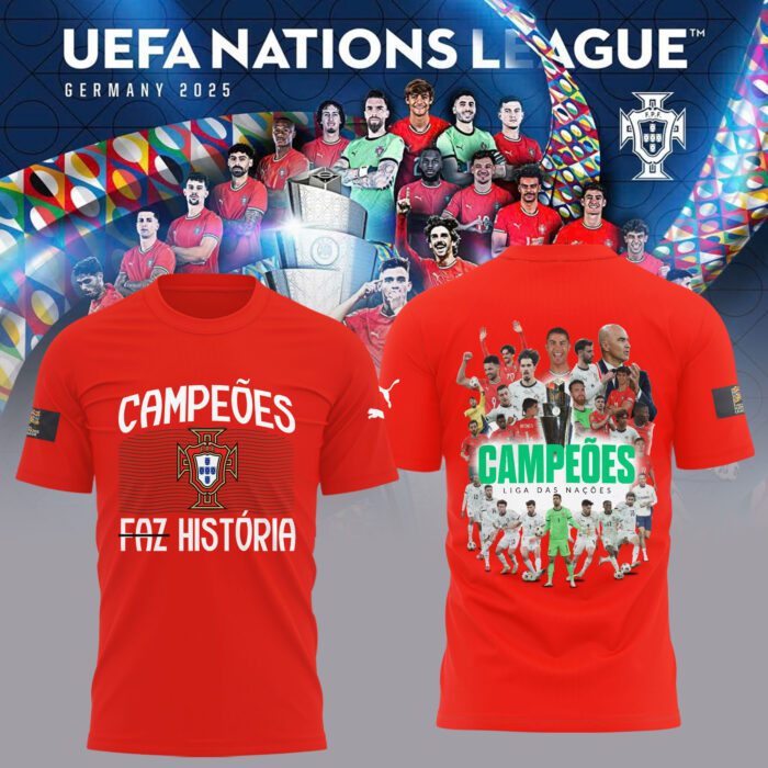 Portugal Champions UEFA Nations League 2025 Unisex Performance T-Shirt Limited Edition FBH1005