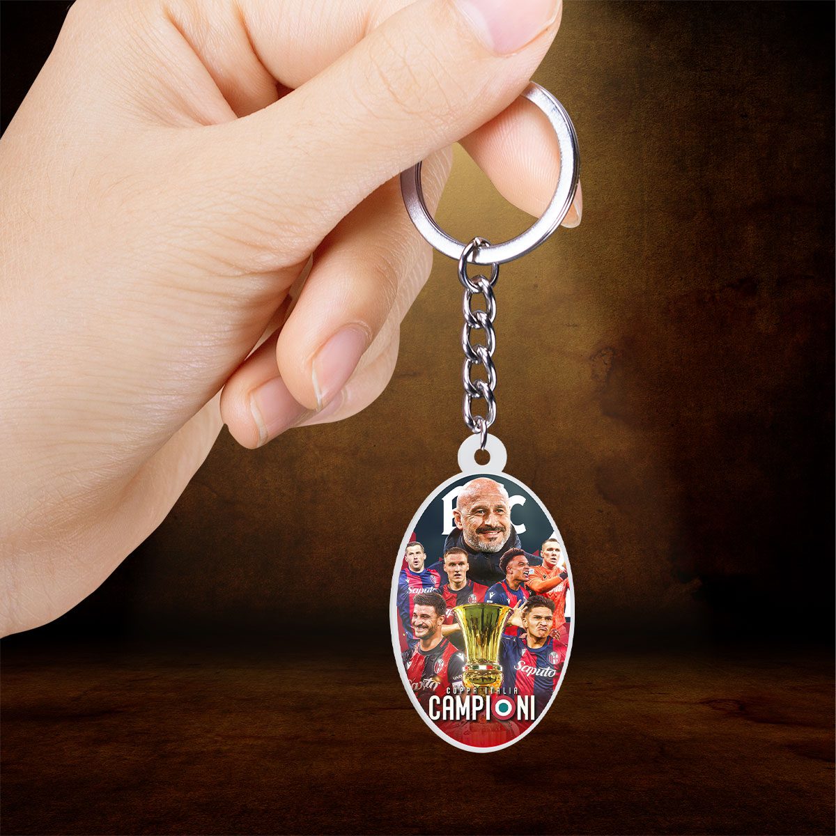 Bologna-FC-Custom-Shape-2-sided-Keychain-GKC1196-1