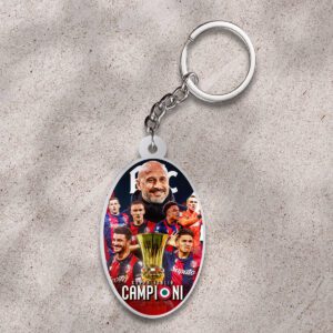 Bologna FC Custom Shape 2-sided Keychain GKC1196