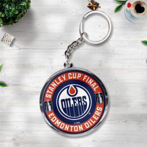 Edmonton Oilers Custom Shape 2-sided Keychain GKC1158