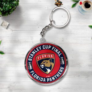 Florida Panthers Custom Shape 2-sided Keychain GKC1163