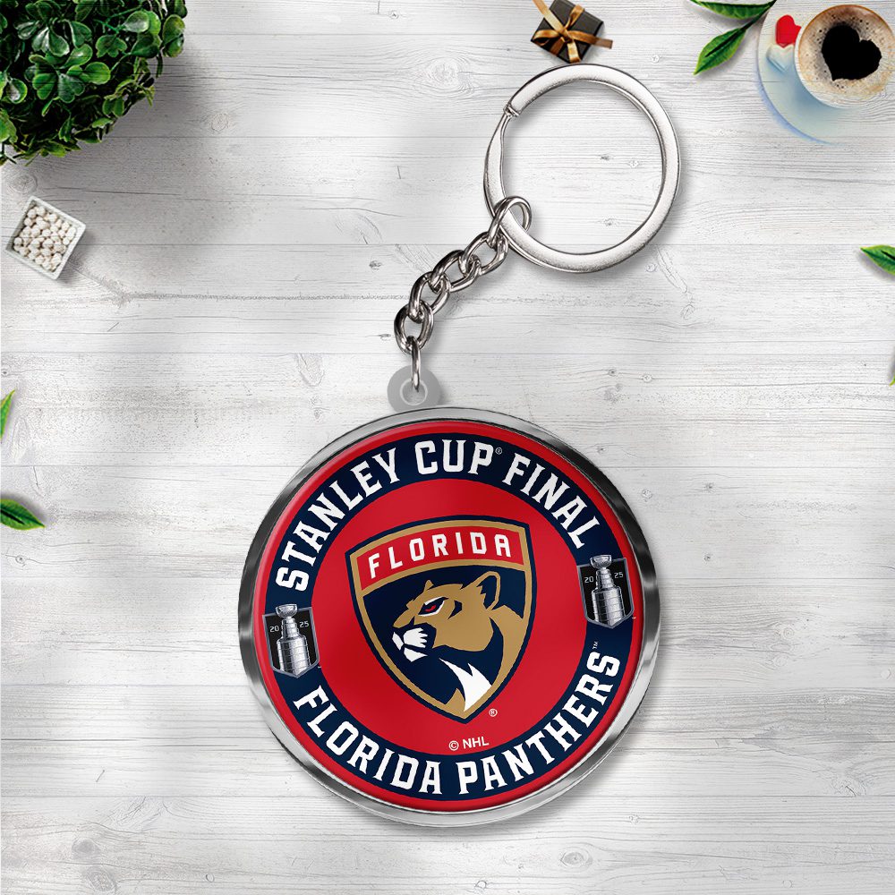 Florida-Panthers-Custom-Shape-2-sided-Keychain-GKC1163 Florida Panthers Custom Shape 2-sided Keychain GKC1163