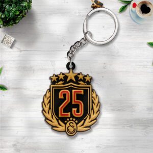 Galatasaray S.K. Custom Shape 2-sided Keychain GKC1175