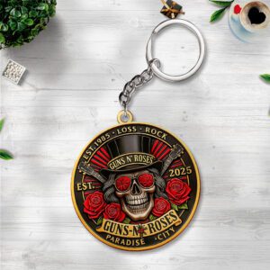 Guns N' Roses Custom Shape 2-sided Keychain GKC1081