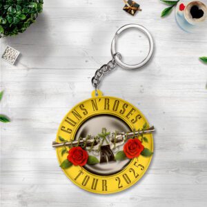 Guns N' Roses Custom Shape 2-sided Keychain GKC1083