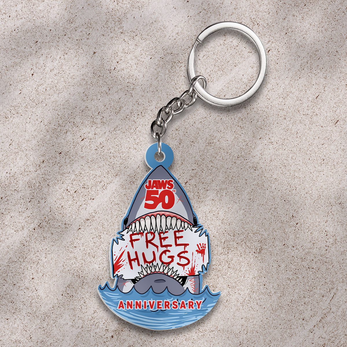Jaws-Custom-Shape-2-sided-Keychain-GKC1185 Jaws Custom Shape 2-sided Keychain GKC1185