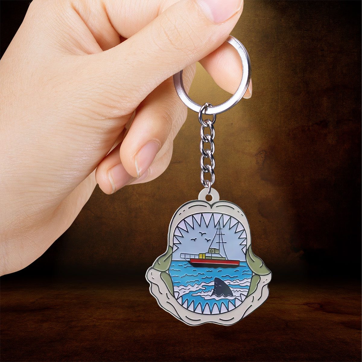 Jaws-Custom-Shape-2-sided-Keychain-GKC1197-1