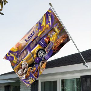 LSU Tigers 2025 Champs Baseball 3D House Flag QMC1006