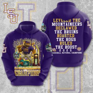 LSU Tigers Baseball National Champs 2025 Unisex Performance Hoodie WEF1027