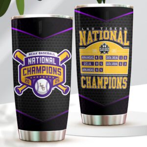 LSU Tigers National Champs 2025 Baseball Tumbler Cup CLD1110