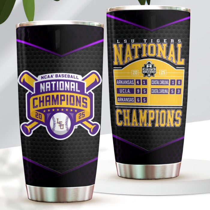 LSU Tigers National Champs 2025 Baseball Tumbler Cup CLD1110