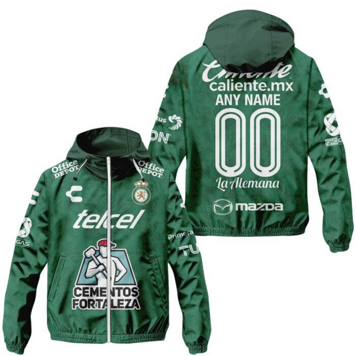 Liga MX Club Leon Personalized Home Winbreaker Outdoor Jacket