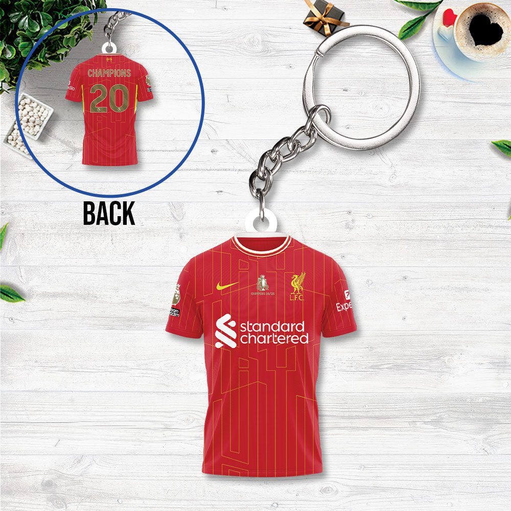 Liverpool-FC-Custom-Shape-2-sided-Keychain-GKC1118 Liverpool FC Custom Shape 2-sided Keychain GKC1118