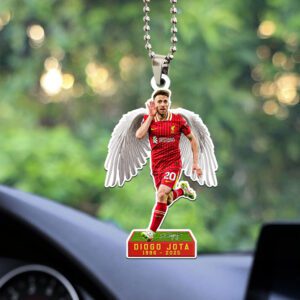 Liverpool FC x Diogo Jota Rest in peace Custom Shape 1-sided Acrylic Car Ornament CLD1070