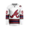 MLB Atlanta Braves Personalized Away Style Hockey Jersey