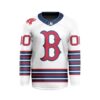 MLB Boston Red Sox Personalized Away Style Hockey Jersey