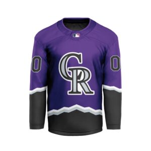 MLB Colorado Rockies Personalized Home Style Hockey Jersey
