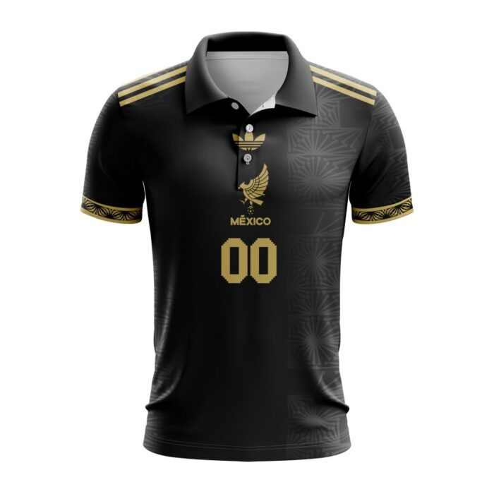 Mexico National Team 2025 Limited Gold Cup Black Polo Shirt