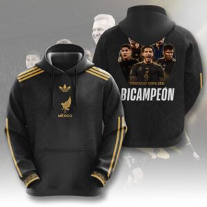 Mexico National Team Gold Cup Champions Black Unisex Performance Hoodie
