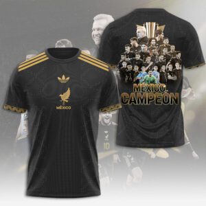 Mexico National Team Gold Cup Champions Black Unisex Performance T-Shirt