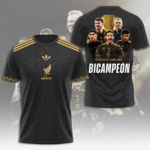 Mexico National Team Gold Cup Champions Black Unisex Performance T-Shirt