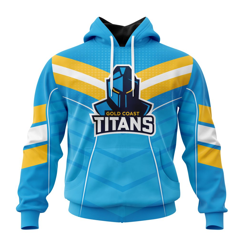 NRL-Gold-Coast-Titans-Special-Chevron-Unisex-Performance-Hoodie NRL Gold Coast Titans Special Chevron Unisex Performance Hoodie