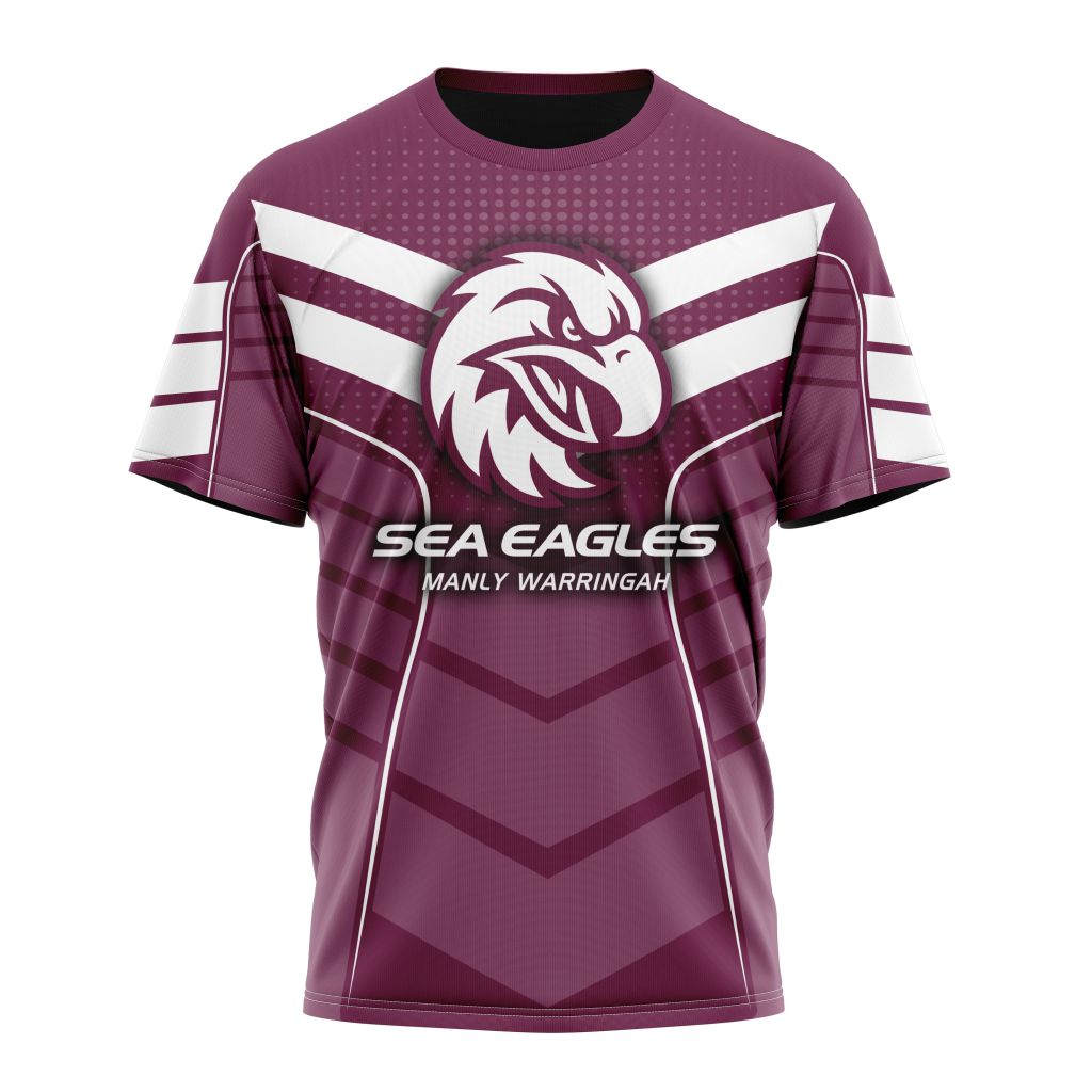 NRL-Manly-Warringah-Sea-Eagles-Special-Chevron-Unisex-Performance-T-Shirt NRL Manly Warringah Sea Eagles Special Chevron Unisex Performance T-Shirt