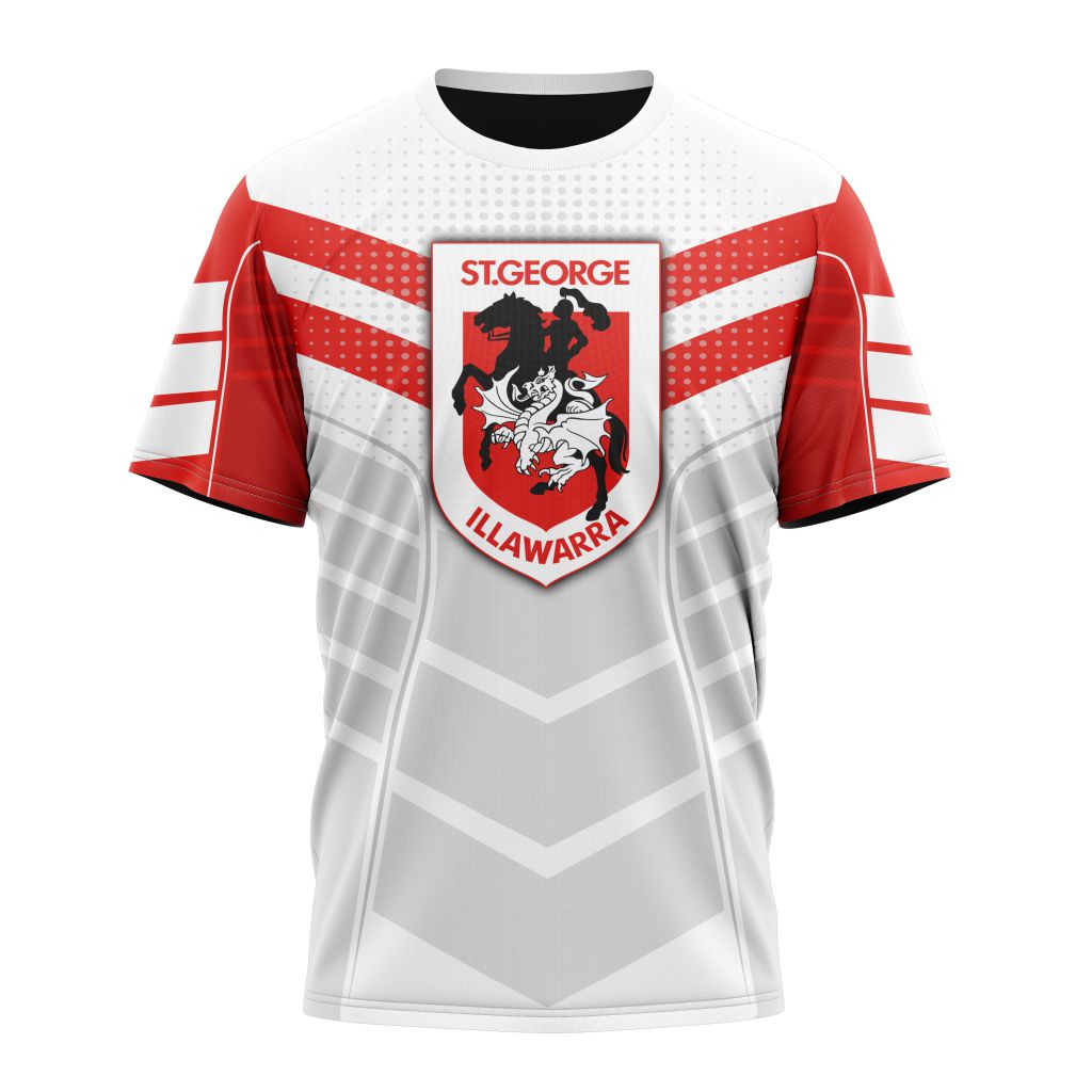 NRL-St.-George-Illawarra-Dragons-Special-Chevron-Unisex-Performance-T-Shirt NRL St. George Illawarra Dragons Special Chevron Unisex Performance T-Shirt
