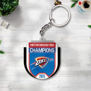 Oklahoma City Thunder Custom Shape 2-sided Keychain GKC1165
