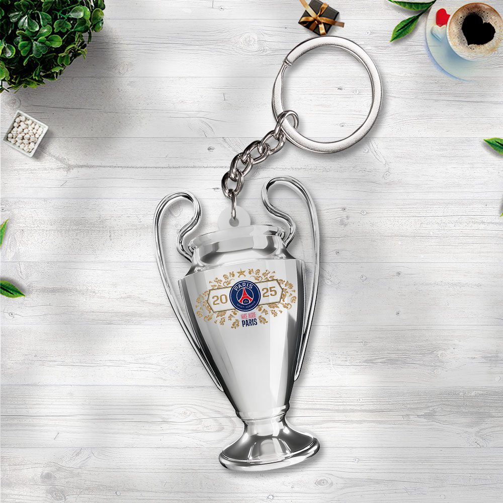 Paris-Saint-Germain-UEFA-Champion-League-2025-Winner-Custom-Shape-2-sided-Keychain-GKC1145 Paris Saint-Germain UEFA Champion League 2025 Winner Custom Shape 2-sided Keychain GKC1145