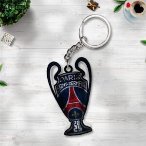 Paris Saint-Germain UEFA Champion League 2025 Winner Custom Shape 2-sided Keychain GKC1148