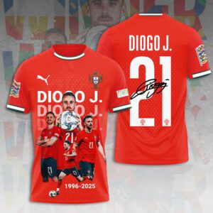Portugal National Football Team x Diogo Jota Rest in peace Unisex Performance T-Shirt CLD1039