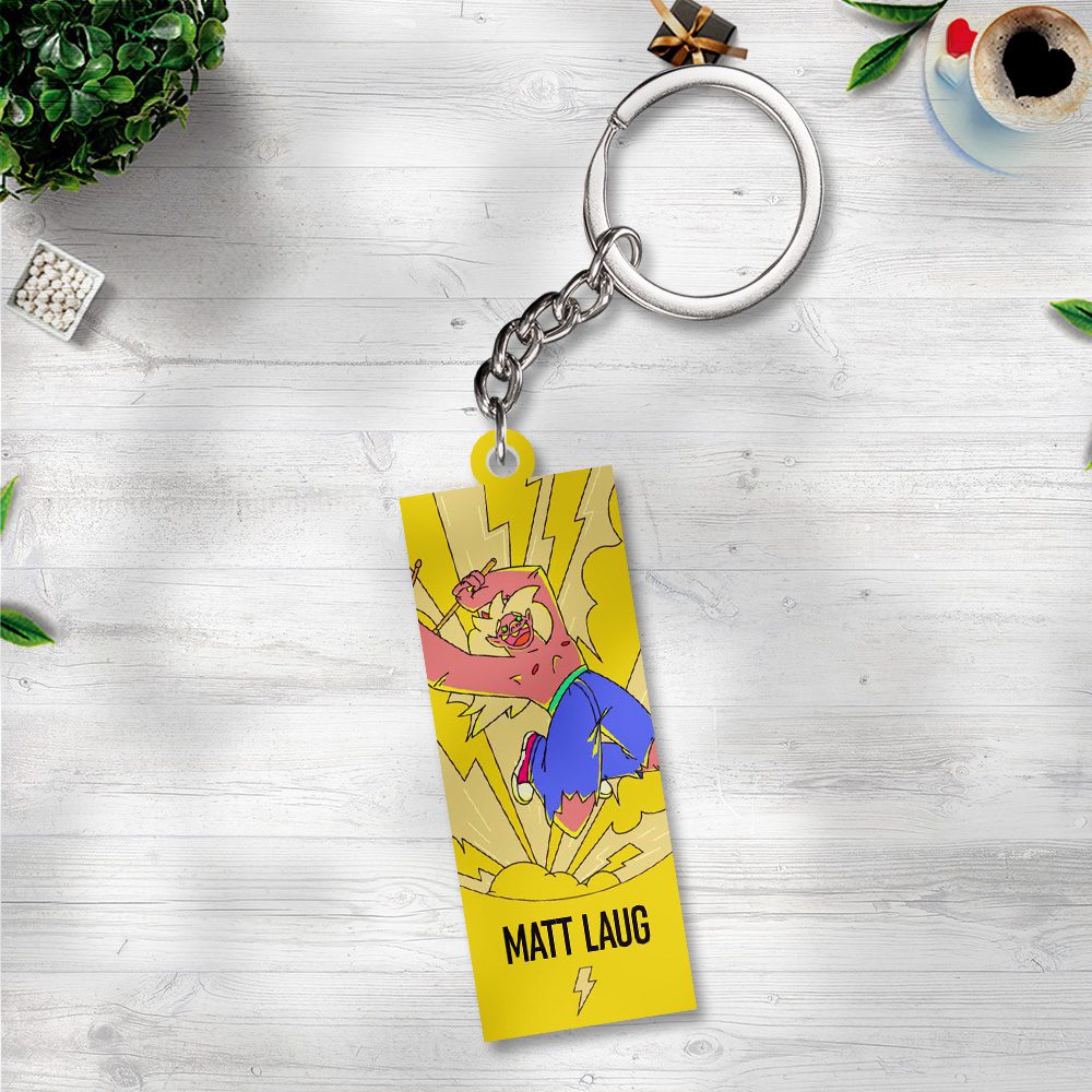 Rock-Music-Custom-Shape-2-sided-Keychain-GKC1133 Rock Music Custom Shape 2-sided Keychain GKC1133