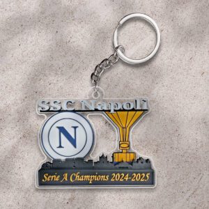 S.S.C. Napoli Custom Shape 1-sided Keychain GKC1091