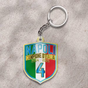 S.S.C. Napoli Custom Shape 2-sided Keychain GKC1120