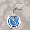 S.S.C. Napoli Custom Shape 2-sided Keychain GKC1121