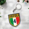 S.S.C. Napoli Custom Shape 2-sided Keychain GKC1140