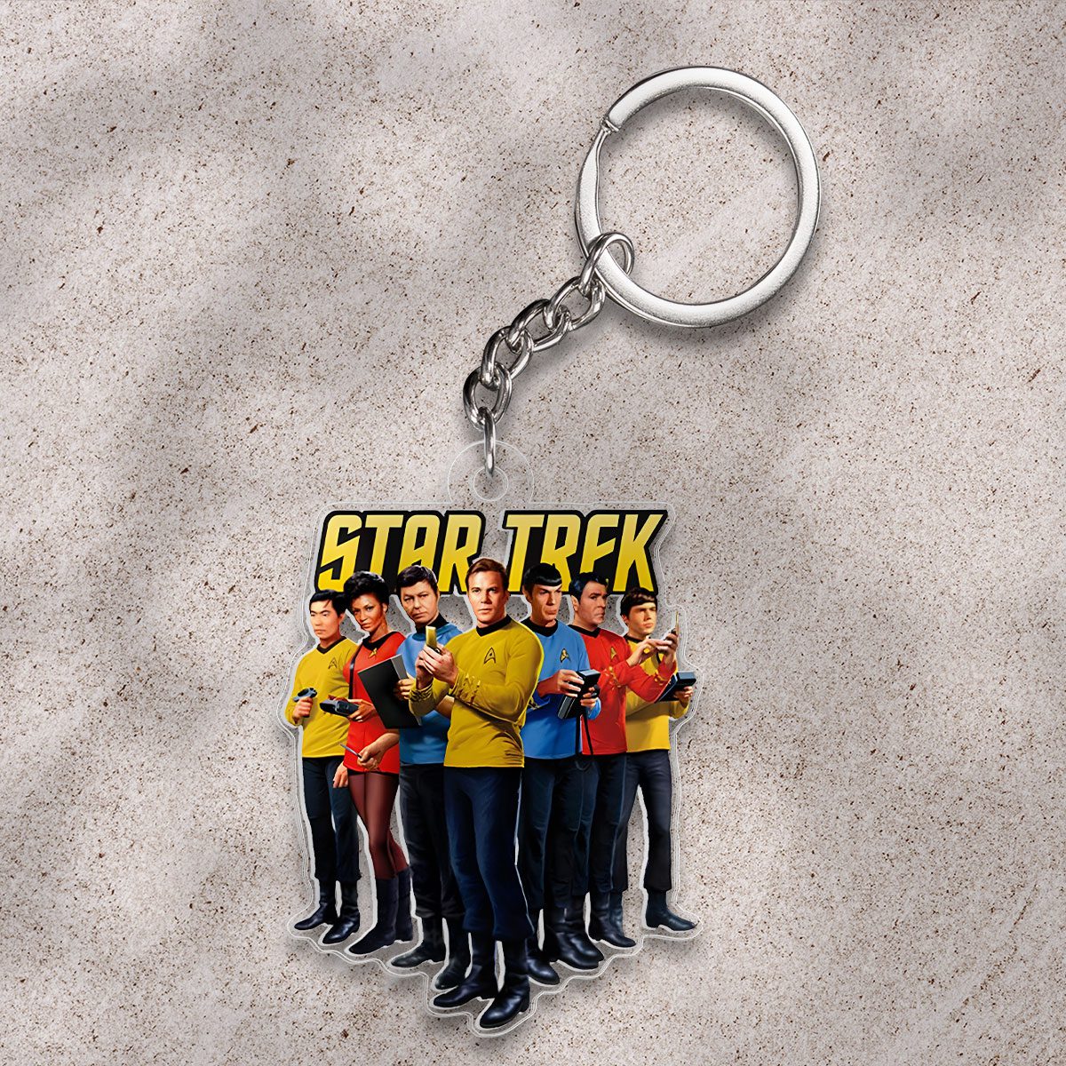 Star-Trek-Custom-Shape-1-sided-Keychain-GKC1124 Star Trek Custom Shape 1-sided Keychain GKC1124