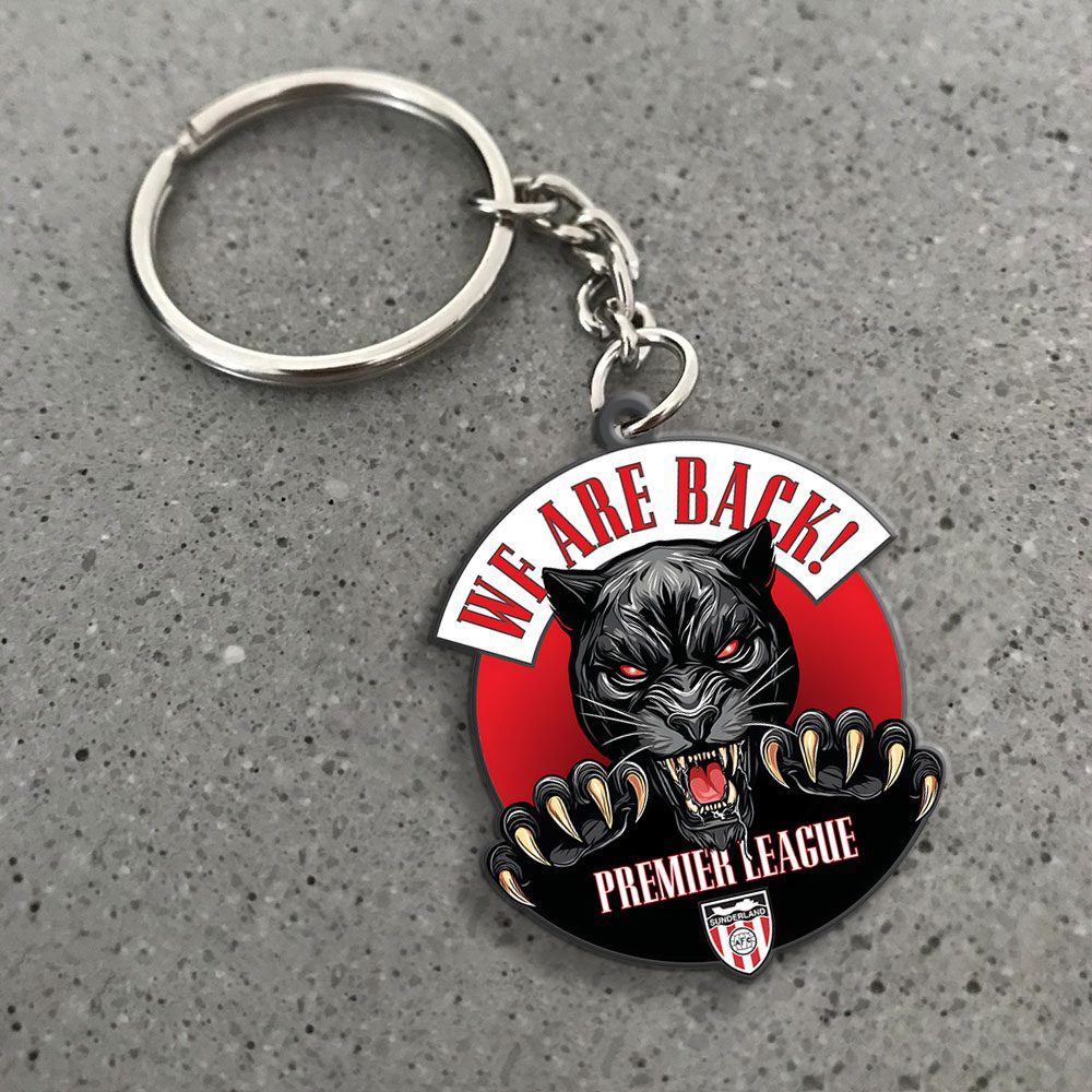 Sunderland-AFC-Custom-Shape-2-sided-Keychain-GKC1174 Sunderland AFC Custom Shape 2-sided Keychain GKC1174