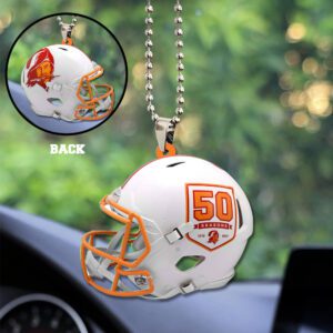 Tampa Bay Buccaneers 50th Season Limited shape 2-sided Acrylic Car Ornament FCS1019