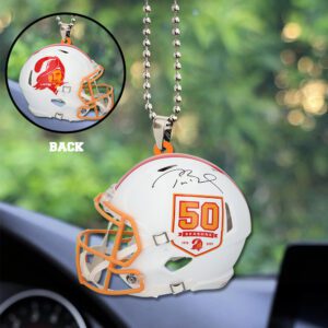 Tampa Bay Buccaneers 50th Season Limited x Tom Brady shape 2-sided Acrylic Car Ornament FCS1015